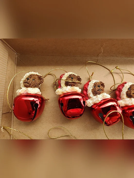 Vintage Boyds Bears Jingle Bell Bears Christmas Ornaments Lot Of (15) Green Red - Picture 2 of 7